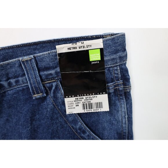 Deadstock Vtg 90s Marithe Francois Girbaud Mens 38 Spell Out Baggy Denim Shorts - Picture 6 of 16